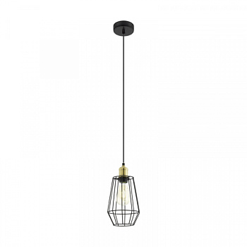 Eglo Подвес DENHAM, 1x60W (E27), Ø155, H1100, сталь, бронза, черный 49791