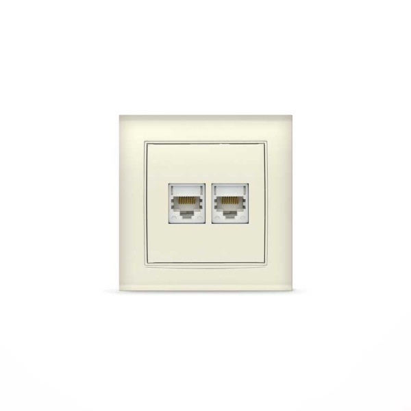 UNIVersal "Бриллиант" Розетка "слоновая кость"комп. 2-ая 1080