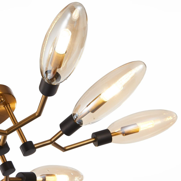 Купить ST Luce SL1174.302.08 Люстра потолочная Латунь/Коньячный G9 8*3W