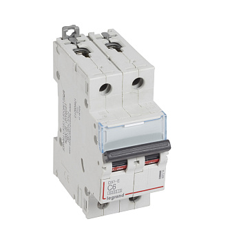 Legrand DX3-E Автоматический выключатель 2P 6А (С) 6000/6kA 407274