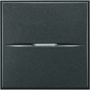 BT Axolute Антрацит Кнопка аксиальная 1-кл. 10А, 250В, автомат. клеммы, 2 мод. (замена для арт. HS4005M2A) HS4005M2AN