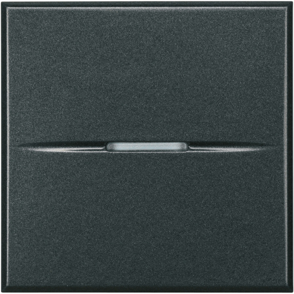 BT Axolute Антрацит Кнопка аксиальная 1-кл. 10А, 250В, автомат. клеммы, 2 мод. (замена для арт. HS4005M2A) HS4005M2AN