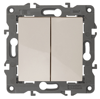 ЭРА 14-1106-02 Elegance Сл.кость Переключатель 2-кл