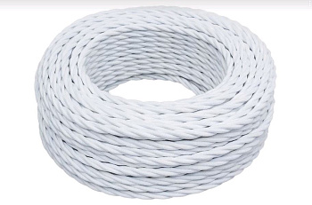BIRONI Белый матовый Витой провод 2*2,5 150м B1-425-71-150