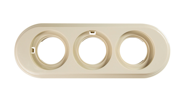 BIRONI Лизетта Пластик Слоновая кость Рамка 3-ая BF1-630-211