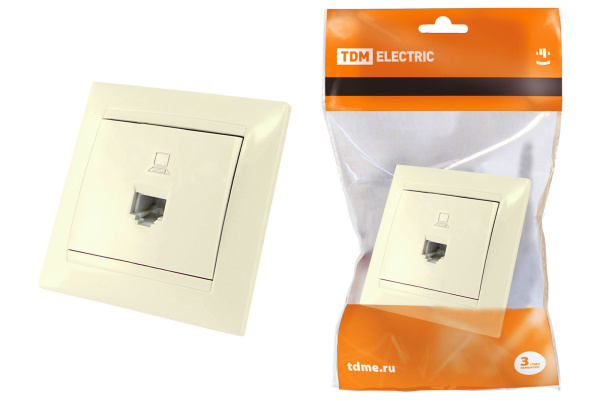 TDM Розетка компьютерная RJ45  сл. кость "Лама" SQ1815-0116
