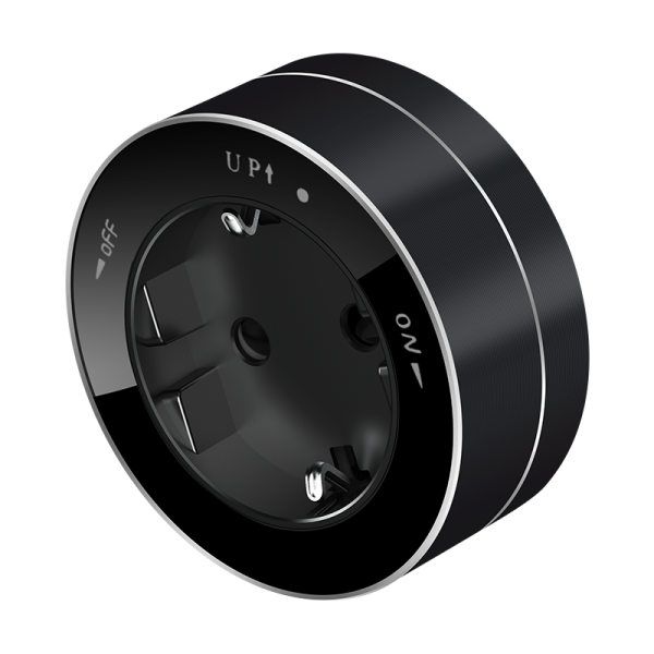 Systeme Electric MultiTrack Антрацит Розетка 2К+З круглая 16А/250В