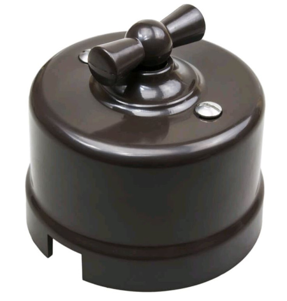 BIRONI Лизетта Пластик Коричневый Выключатель проходной 1-кл B1-201-22