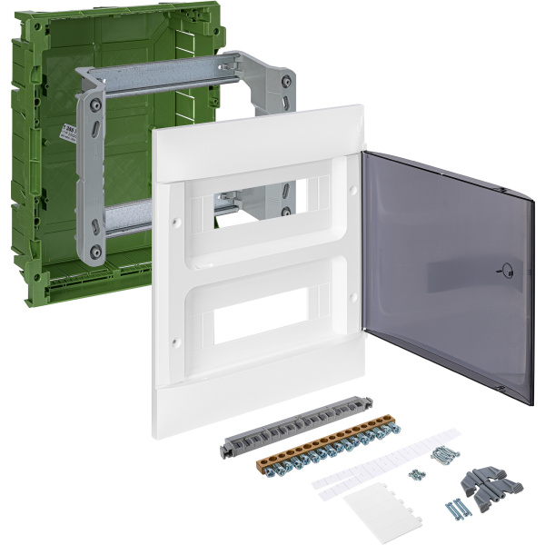 Купить Legrand Practibox S Пластиковый щиток Встраиваемый (в полые стены) 2X12 Дымчатая дверь 135572