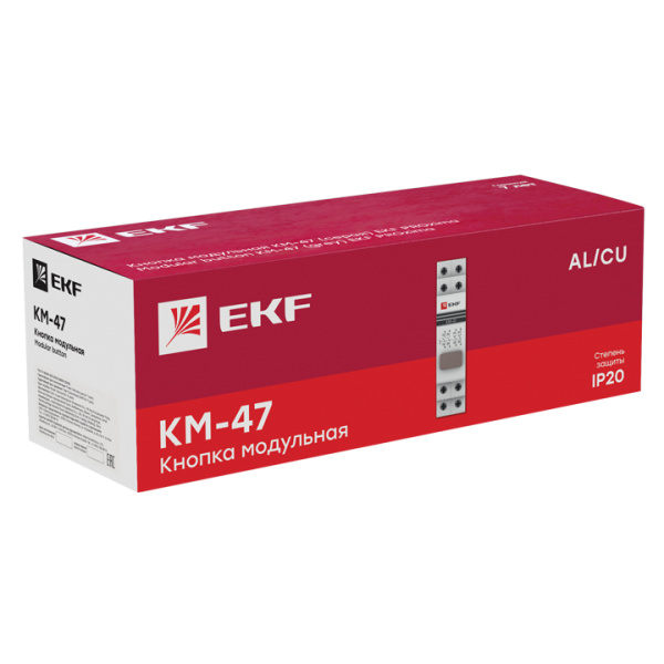 Купить EKF PROxima Кнопка модульная КМ-47 (серая)