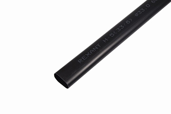 Клеевая 33.0 / 8.0мм (4:1) 1м термоусадка черная Rexant 26-0033