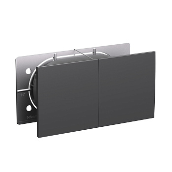 Systeme Electric AtlasDesign Базальт Розетка двойная с/з со штор.со сдвиж. крышк, 16А, в сборе