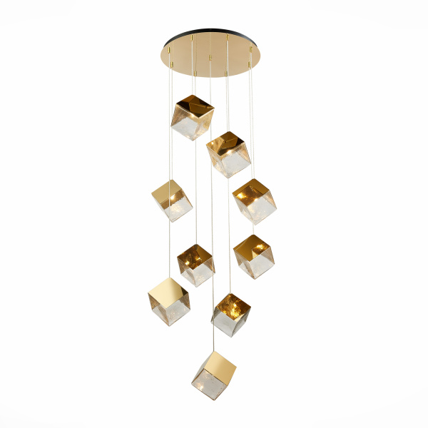 ST LUCE  SL1182.203.09 Светильник подвесной Золотистый/Прозрачный, Золотистый G9 9*5W