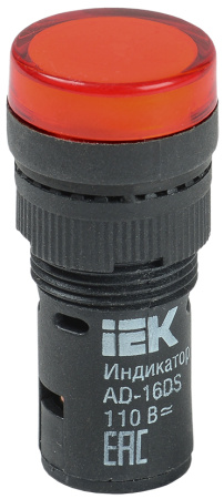 IEK Лампа AD16DS(LED)матрица d16мм красный 230В AC BLS10-ADDS-230-K04-16