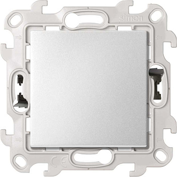 Simon 24 Алюминий Кнопочный выключатель 10A 250В~ с системой Push&Go 2420150-033