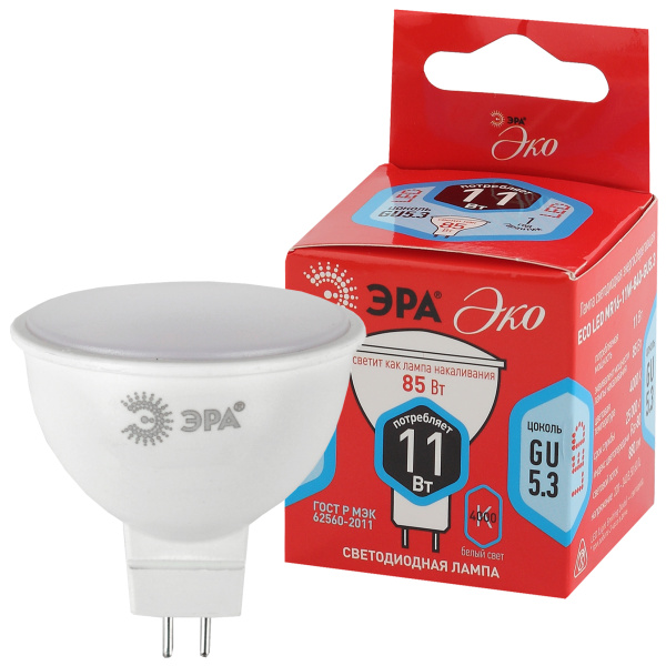 ЭРА ECO LED MR16-11W-840-GU5.3 (диод, софит, 11Вт, нейтр, GU5.3) ЭРА ECO LED MR16-11W-840-GU5.3 (диод, софит, 11Вт, нейтр, GU5.3)