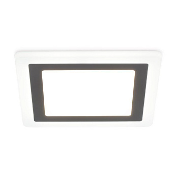 Ambrella Встраиваемый cветодиодный светильник с подсветкой DCR394 12W+4W 4200K+4200K 220-240V 195*195*20 (A155*155)