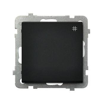 Ospel Sonata Черный металлик Выключатель перекрестный (сх.7), без рамки ŁP-4R/m/33