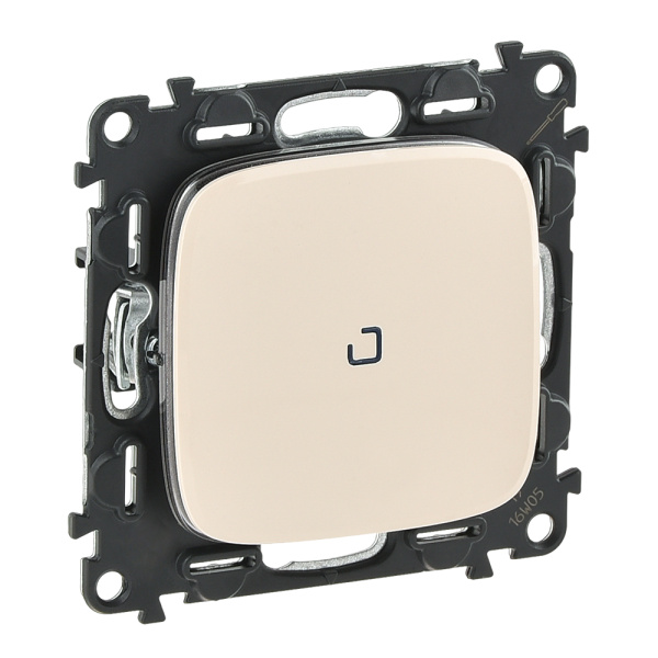 Legrand Valena ALLURE DIY Сл.кость Переключатель 1-клавишный с подсветкой 10А 250В 752826