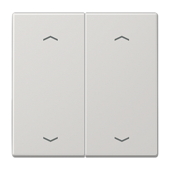 JUNG Клавиша для KNX кнопки, 2 группы, с символами "стрелки" дюропласт светло-серый LS102PLG