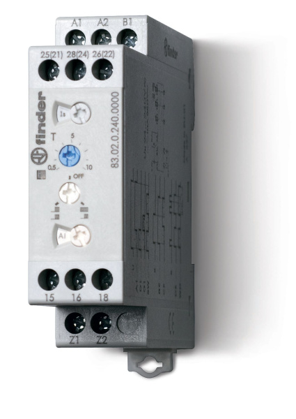 Finder Мультифункциональный модульный таймер, Мульти-функциональный, Широкий диапазон напряжений 830202400000