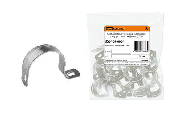 TDM Скоба металлическая однолапковая с внутр. d 16-17 мм (100шт) SQ0409-0004