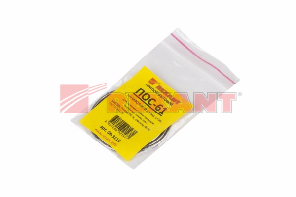 Купить Припой с канифолью ПОС-61 Ø1.5мм спираль 1 метр Rexant 09-3115