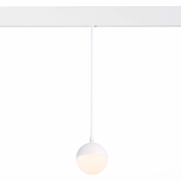 ST Luce ST358.533.07 Магнитный трековый светильник подвесной белый LED 1*7W 3000K 520Lm Ra>80 120° IP20 D90xH90 48V