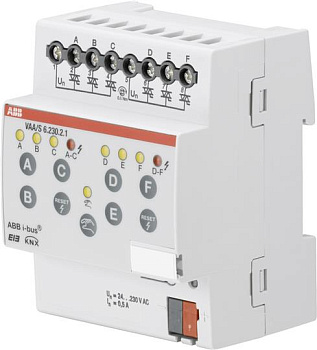 ABB KNX VAA/S6.230.2.1 Активатор электронный термоэлектрических приводов, 6-канальный, 24/220В 2CDG110116R0011