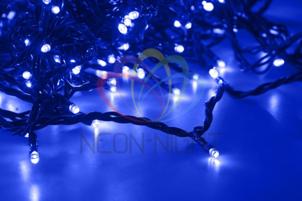 Купить NEON-NIGHT Гирлянда "LED ClipLight" 24V, 5 нитей по 20 метров, цвет диодов Синий, Flashing (Белый) 323-603