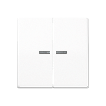 JUNG Клавиши для сдвоенного выключателя с окошком для подсветки термопласт белые AS591-5KO5BFWW