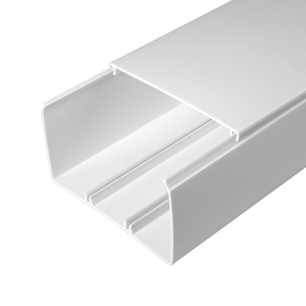 Промрукав Кабель-канал белый 2-й замок в г/к 100х60 (16м/уп) PR.0610060