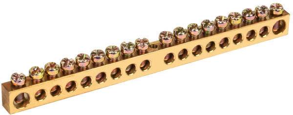 IEK Шина PEN земля-ноль 8х12мм 18/1 (18групп/креп по цент)