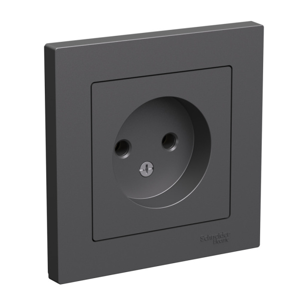 Systeme Electric AtlasDesign Базальт Розетка б/з, 16А, в сборе