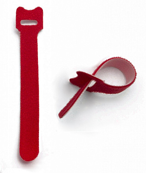 Hyperline WASN-150-RD-10 Хомут для кабеля, липучка с мягкой застежкой, 150x15 мм, красный (10 шт.) 399651