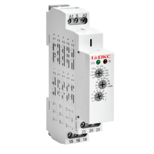 DKC Реле времени многофункциональное, конфигурация контакта 2CO, AС/DC 12-240В