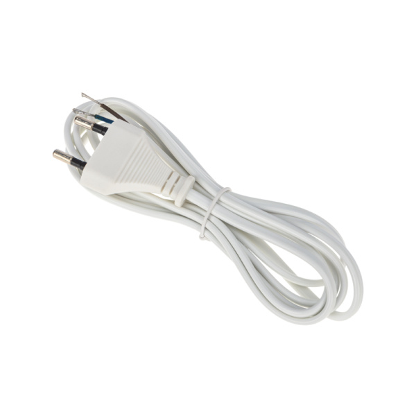 Сетевой шнур 2х0,75 мм², 1,8 м белый Rexant 11-1147