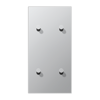 JUNG LS1912 Алюминий Центральная плата, 2 поста, для вертикальной установки, тумблеры 2+2,конус; метал. исполнение AL12-25K0