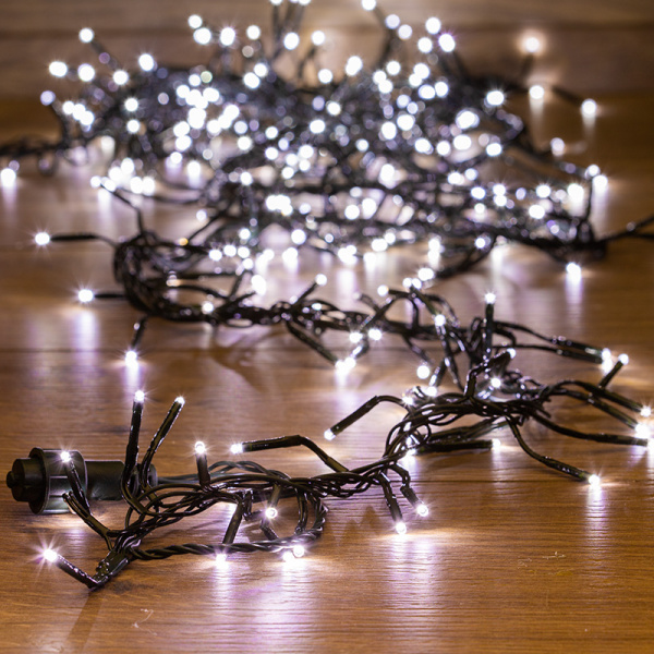 NEON-NIGHT Гирлянда «Кластер LED» 3 м, темно-зеленый ПВХ IP20, 288 диодов, цвет белый 303-625