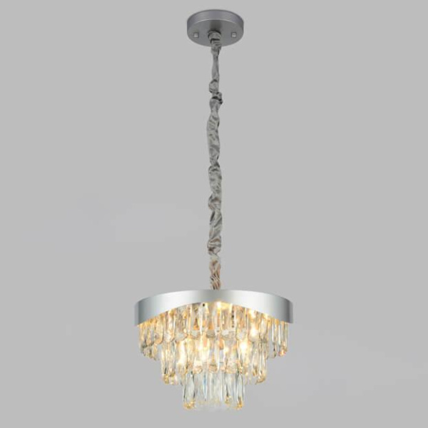 Купить Ambrella Подвесная люстра с хрусталем TR5080 SL/CL серебро/прозрачный E14/6 max 40W D400*1070