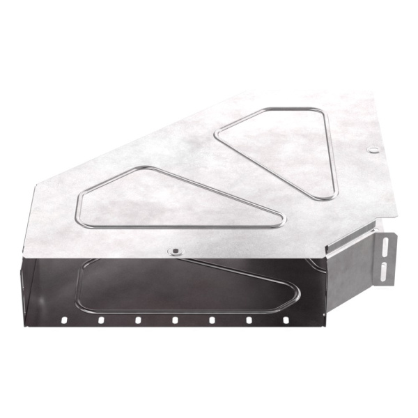 Промрукав Угол горизонтальный 90 градусов с крышкой Стандарт 400х100 PR16.0624