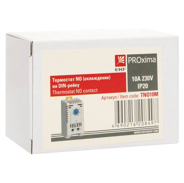 Купить EKF PROxima Термостат NO (охлаждение) на DIN-рейку 10А 230В IP20