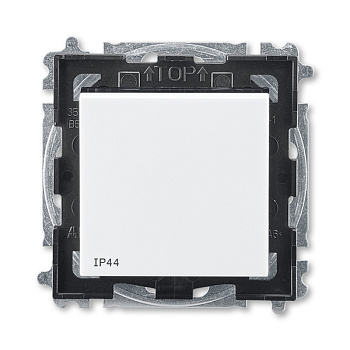 ABB EPJ Levit белый / дымчатый чёрный Переключатель 1-клавишный IP44 2CHH596940A4062