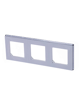 ABB EPJ Levit белый / дымчатый чёрный Рамка 3 поста 2CHH015030A6062