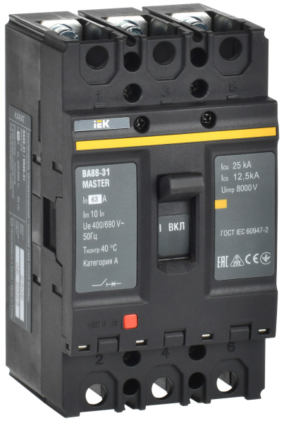 IEK Выкл. авт. ВА88-31 3Р 63А 25кА MASTER