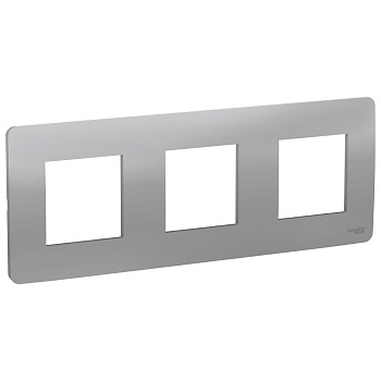 SE Unica Studio Алюминий Рамка 3-ная NU200630