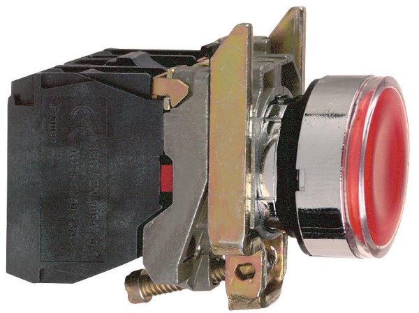 Купить SE XB4 Кнопка 22мм 48-120В с возвратом, с подсветкой XB4BW34G5