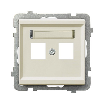Ospel Sonata Бежевый Накладка компьютерной розетки 2-й, без рамки GPK-2R/p/27