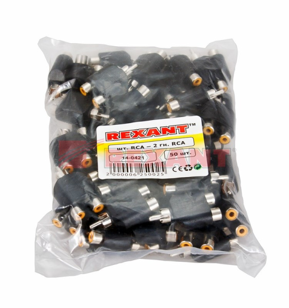 Купить ПереходНИК 1 штекер RCA - 2 гнезда RCA Rexant 14-0421