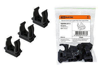 TDM Крепеж-клипса для трубы ПНД 16 мм (10 шт.) черная SQ0405-0111